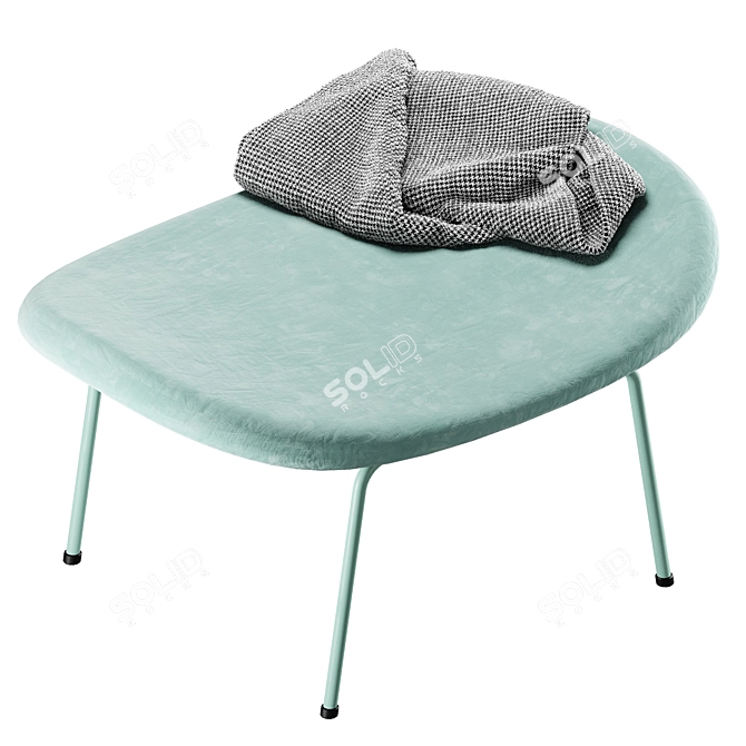 Luna Rx Style Ottoman 3D model image 2