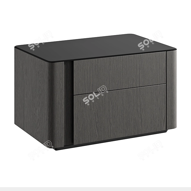 Modern-Style Minotti Nightstand LOU 3D model image 2