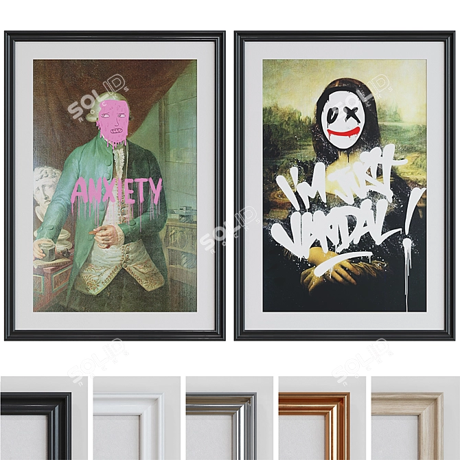 Classic Street Art Picture Frames 3D model image 1