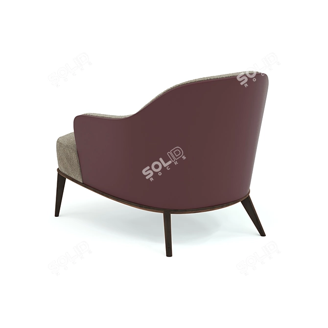 Stylish Leslie Armchair Design 3D model image 2