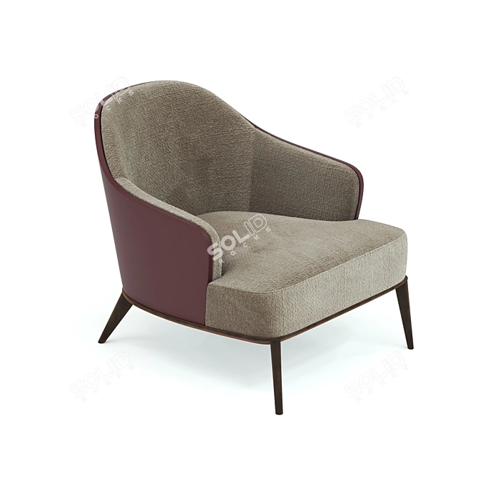 Stylish Leslie Armchair Design 3D model image 3