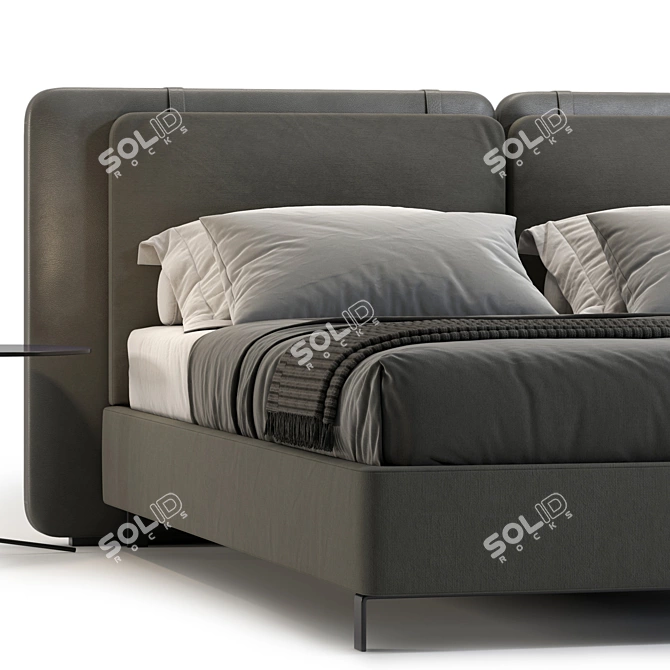 Modern Bed Model with Options 3D model image 4