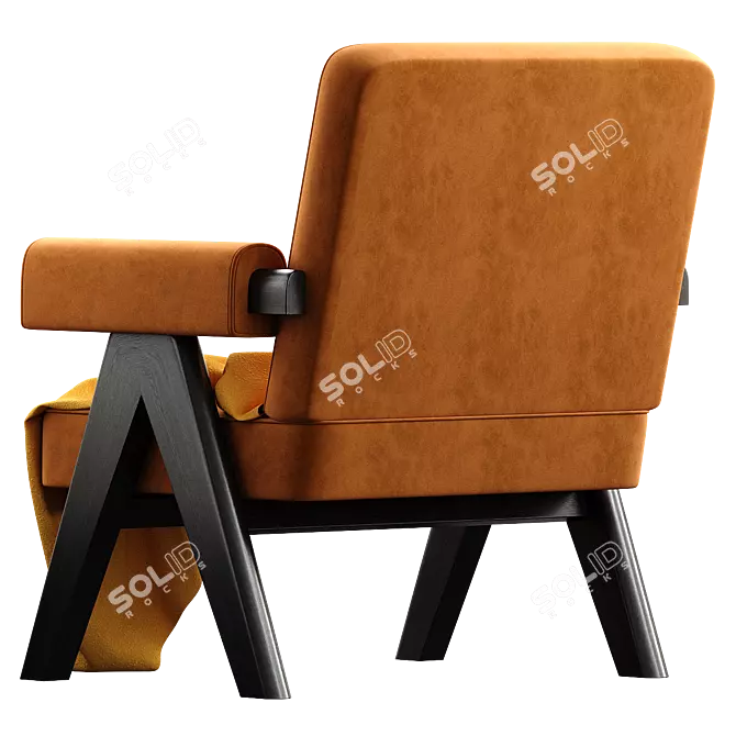 Modern Lounge Chair Cream Design 3D model image 2