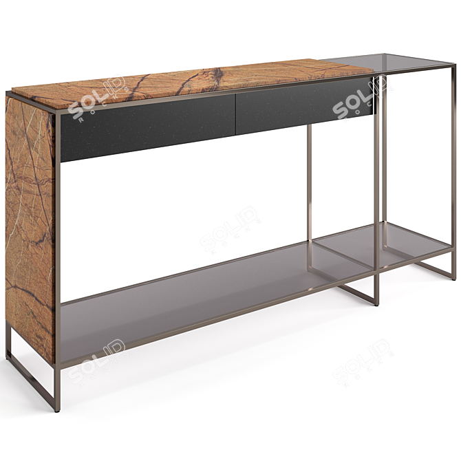 Sleek Visionnaire Mondrian Console 3D model image 1