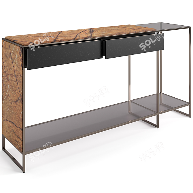 Sleek Visionnaire Mondrian Console 3D model image 2