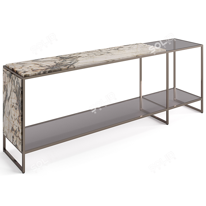 Sleek Visionnaire Mondrian Console 3D model image 4