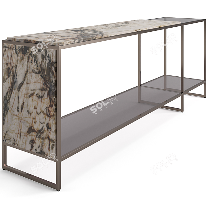 Sleek Visionnaire Mondrian Console 3D model image 5