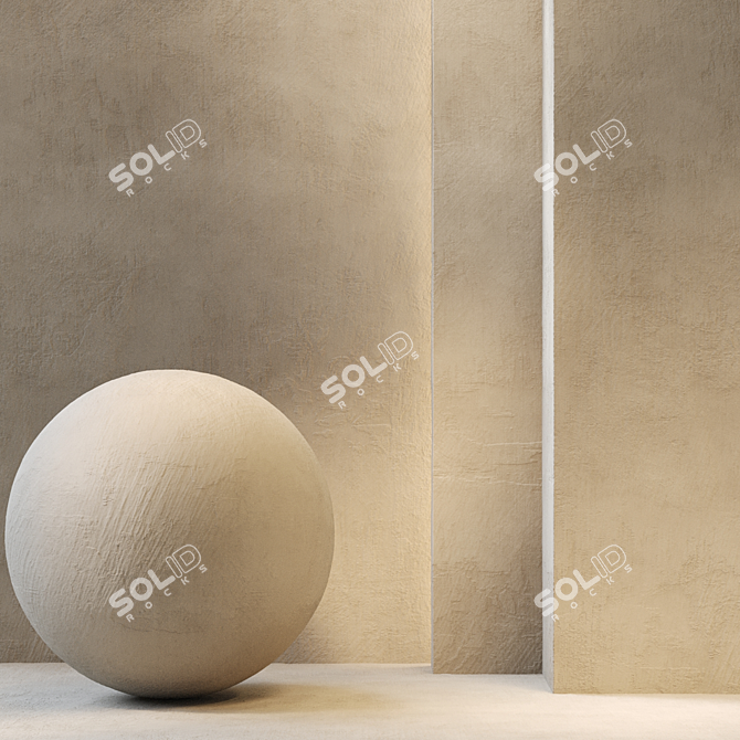 Stucco PBR Seamless Texture Set 3D model image 1