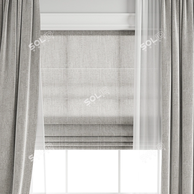 Poly Curtain Model Archive Kit 3D model image 4