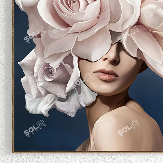 Modern Dual Frame Set Wall Décor 3D model image 3