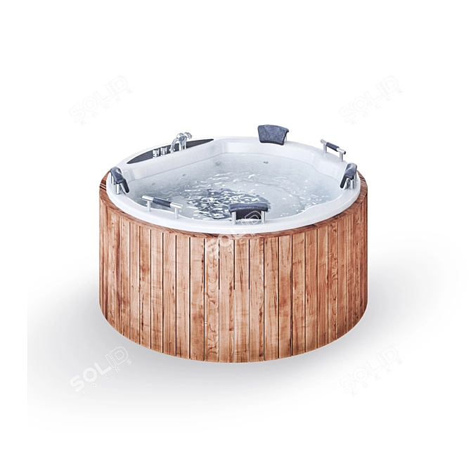 Renewable Jacuzzi with Removable Steps 3D model image 3