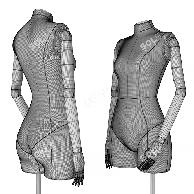  Feminine Display Mannequin 3D model image 3