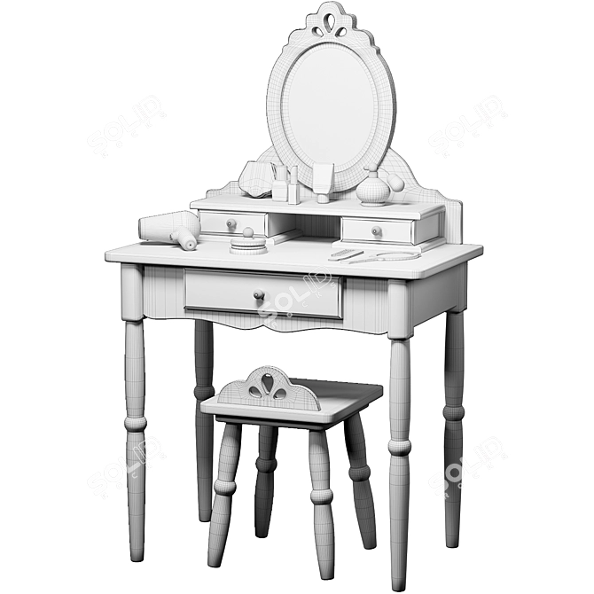 Le Toy Van Vanity Table: Elegance in 33 x 55.9 x 91.4 cm 3D model image 4