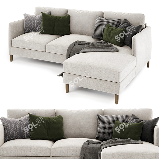Contemporary Lomeo Corner Sofa 3D model image 2