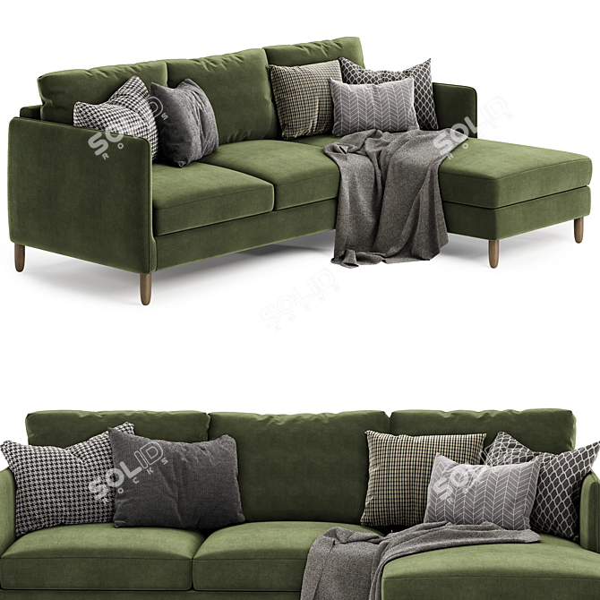 Contemporary Lomeo Corner Sofa 3D model image 3