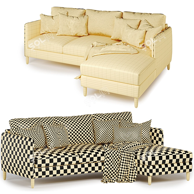 Contemporary Lomeo Corner Sofa 3D model image 4