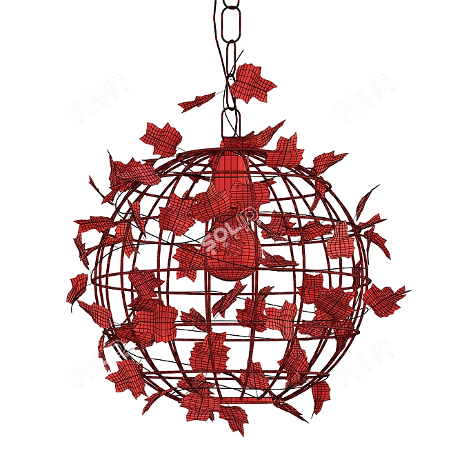 Retro Round Pendant Light deco for Dining, Living, Kitchen 3D model image 2