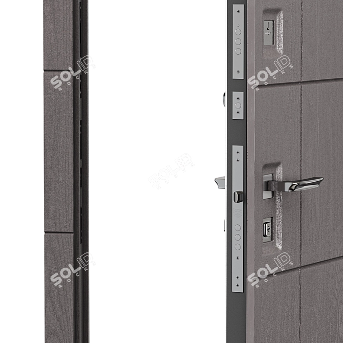 Graphite Alpina Acoustic Entry Door 3D model image 2