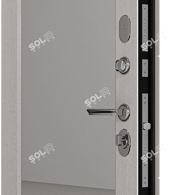 Graphite Alpina Acoustic Entry Door 3D model image 3