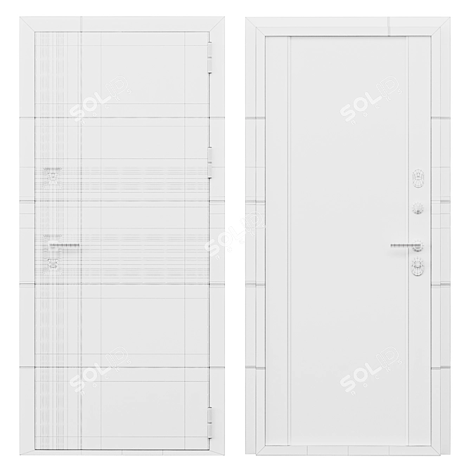 Graphite Alpina Acoustic Entry Door 3D model image 5