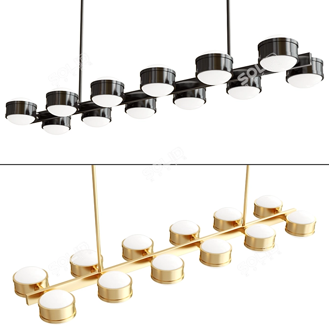 Elegant Aldo Chandelier 3D model image 1