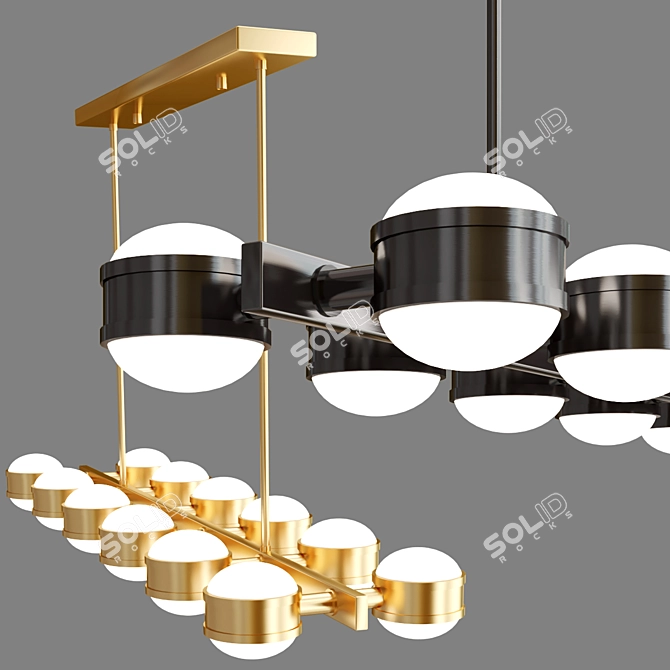 Elegant Aldo Chandelier 3D model image 3