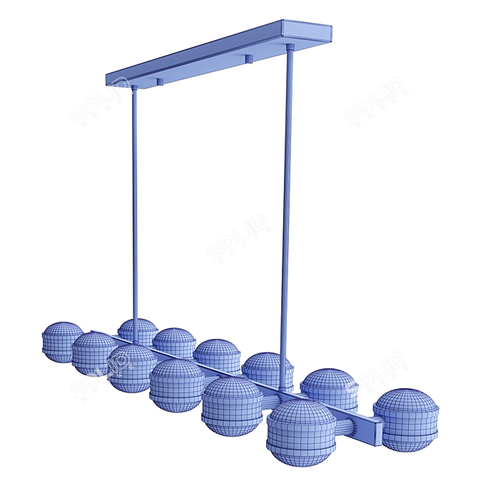 Elegant Aldo Chandelier 3D model image 4