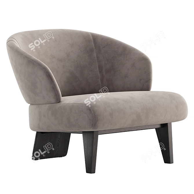 Sleek REEVES Armchair Minotti Design 3D model image 5