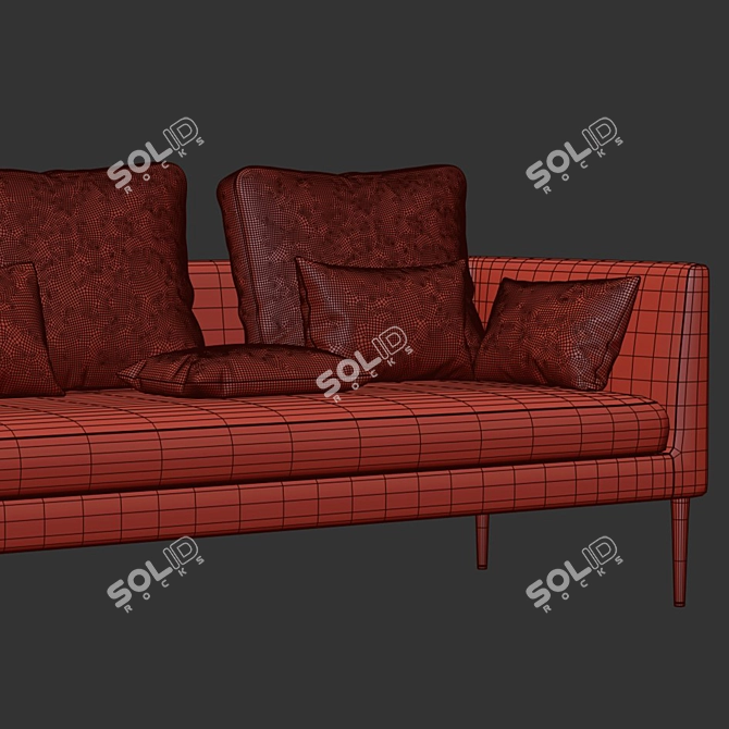 Modern Minimalist Pilotis Sofa Set 3D model image 3