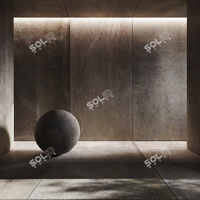 Neural-Enhanced Gris Ceramic Granite 3D model image 1