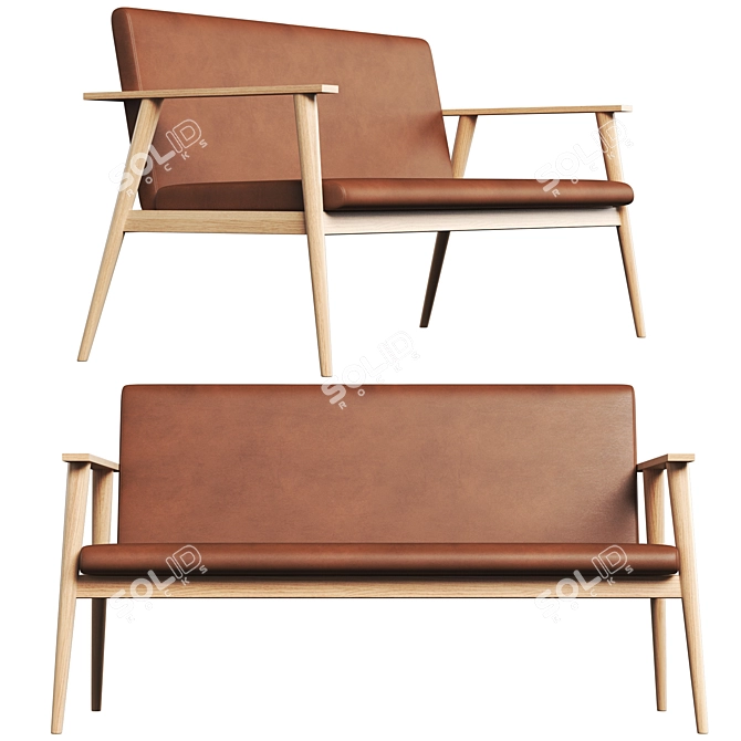 Classic Vintage Sofa 2017 Collection 3D model image 2