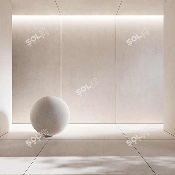 Neural Textured White Ceramic Tiles 3D model image 1