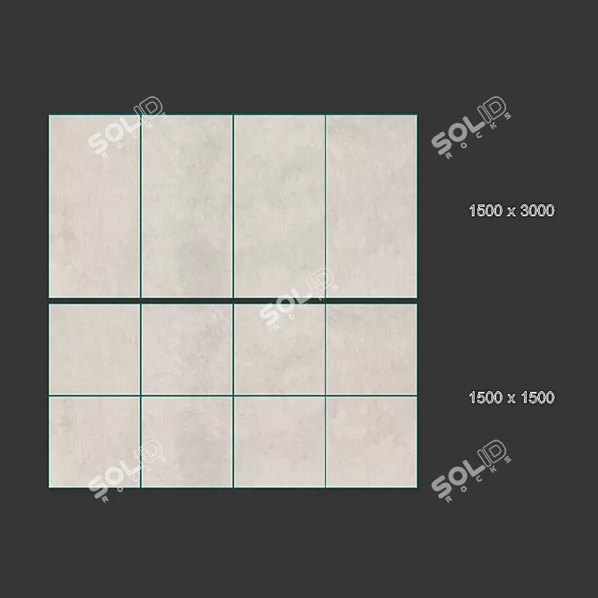 Neural Textured White Ceramic Tiles 3D model image 4