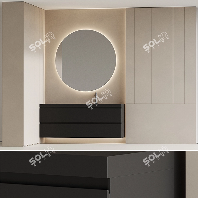 Customizable Bathroom Furniture Set 3D model image 7