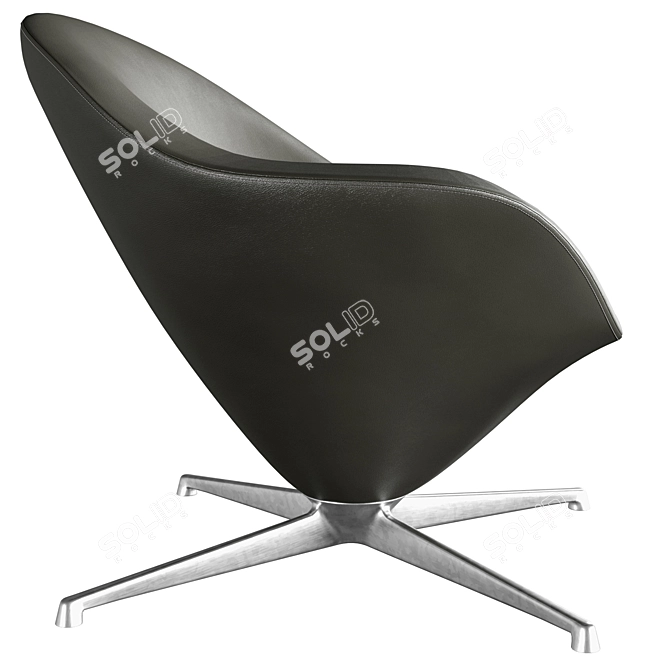 Compact Plateau Lounge Chair 3D model image 4