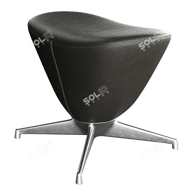 Compact Plateau Lounge Chair 3D model image 5