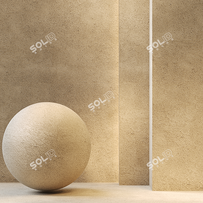 Stucco PBR Seamless 4k Textures 3D model image 1