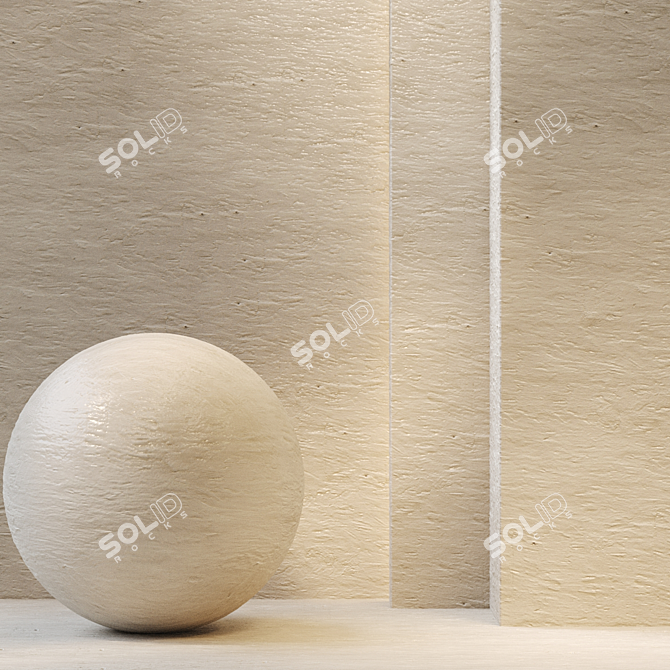 Seamless Stucco Texture Set 3D model image 1