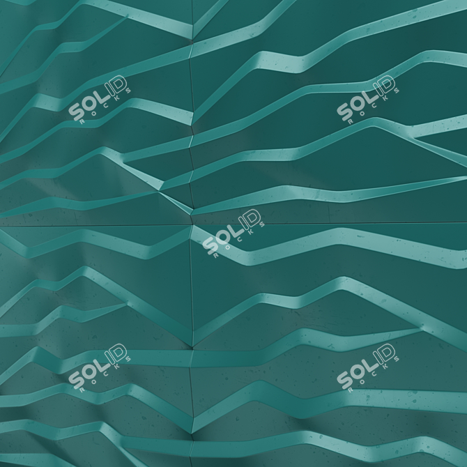 3D Mountain Panel Tiles 3D model image 2