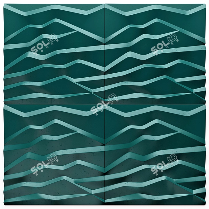 3D Mountain Panel Tiles 3D model image 4