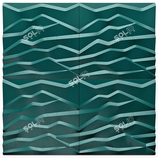 3D Mountain Panel Tiles 3D model image 5