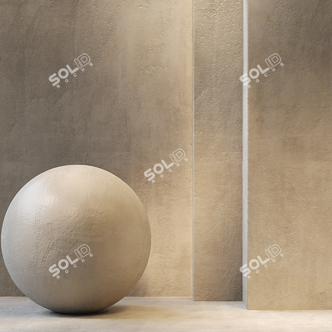 PBR Stucco Seamless 4k Set 3D model image 1