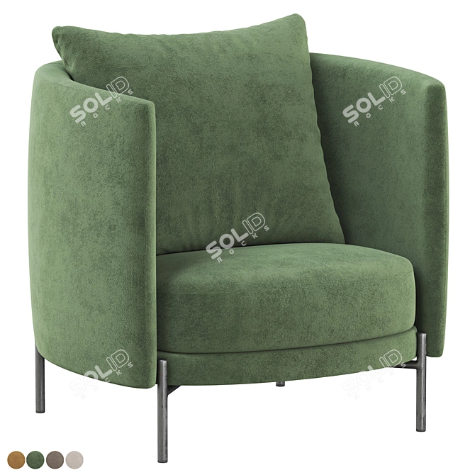 Arcus Design E. Gallina Chair 3D model image 1
