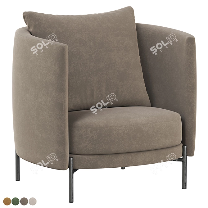 Arcus Design E. Gallina Chair 3D model image 2