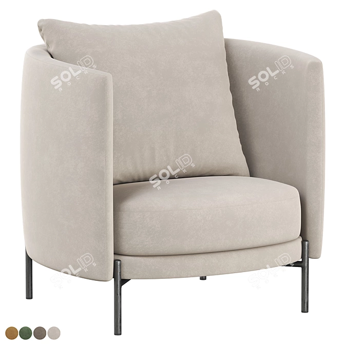 Arcus Design E. Gallina Chair 3D model image 3