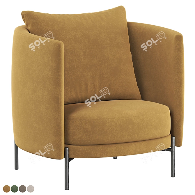 Arcus Design E. Gallina Chair 3D model image 4