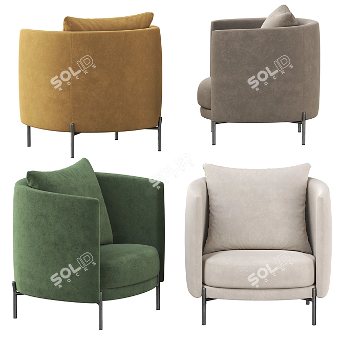 Arcus Design E. Gallina Chair 3D model image 5