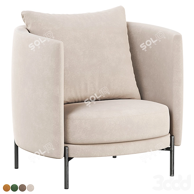 Arcus Design E. Gallina Chair 3D model image 7