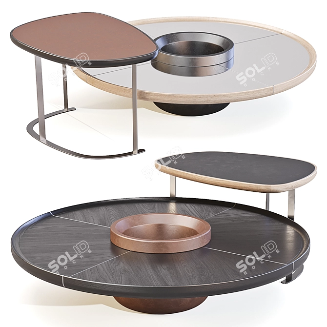 Sculptural Style Coffee Tables by Giorgetti 3D model image 1