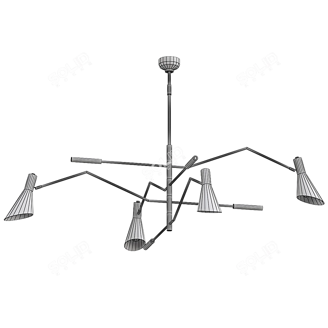 Elegant Spyder Chandelier Model 3D model image 2